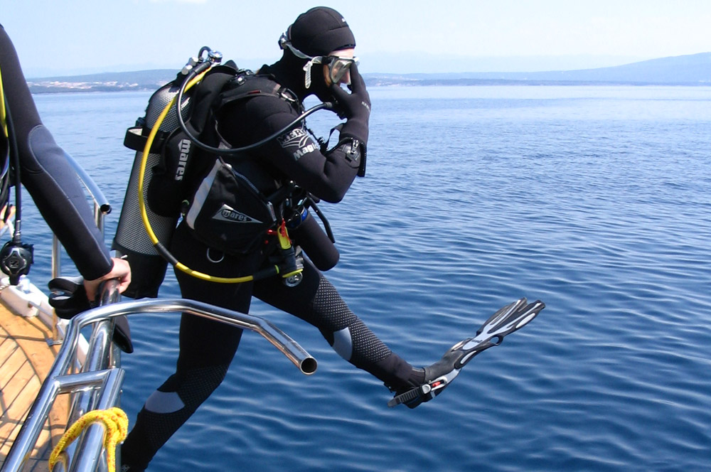 Full day scuba diving trips to the islands of Krk, Cres, Plavnik and Prvic